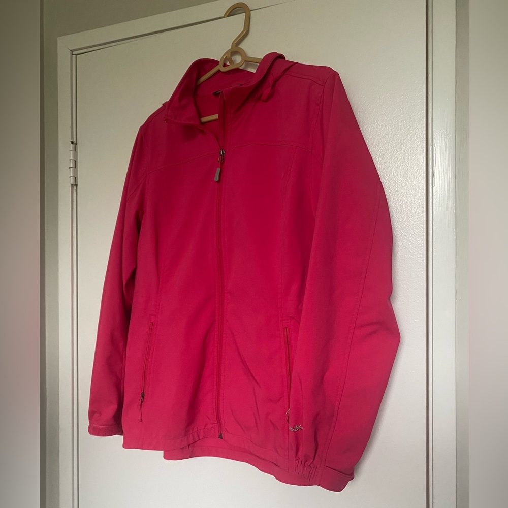 DONATING 10/4 - Eddie Bauer hot pink rain jacket, size large